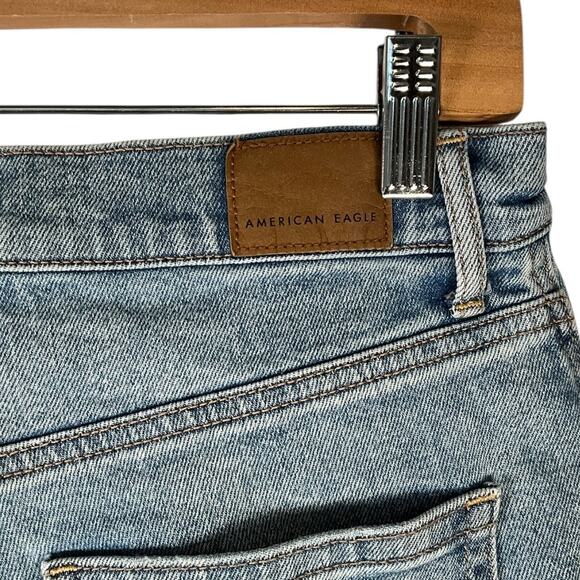 American Eagle Highest Rise 90s Boyfriend Cutoff Shorts Size 4 Beach Vacation - Picture 3 of 10